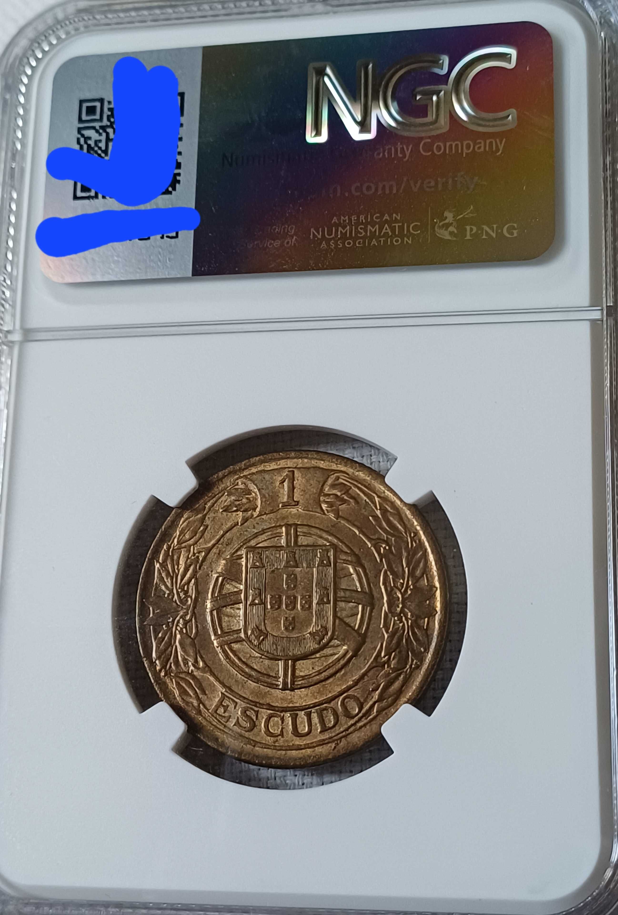 Moeda 1$00 1924 NGC MS63