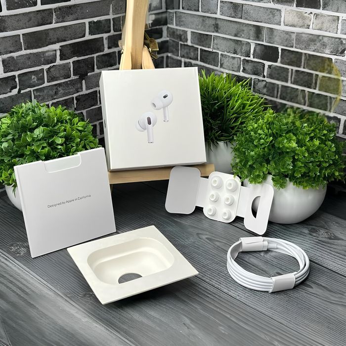 Навушники airPods Pro 2 apple ANC lux якості + чохол в подарунок