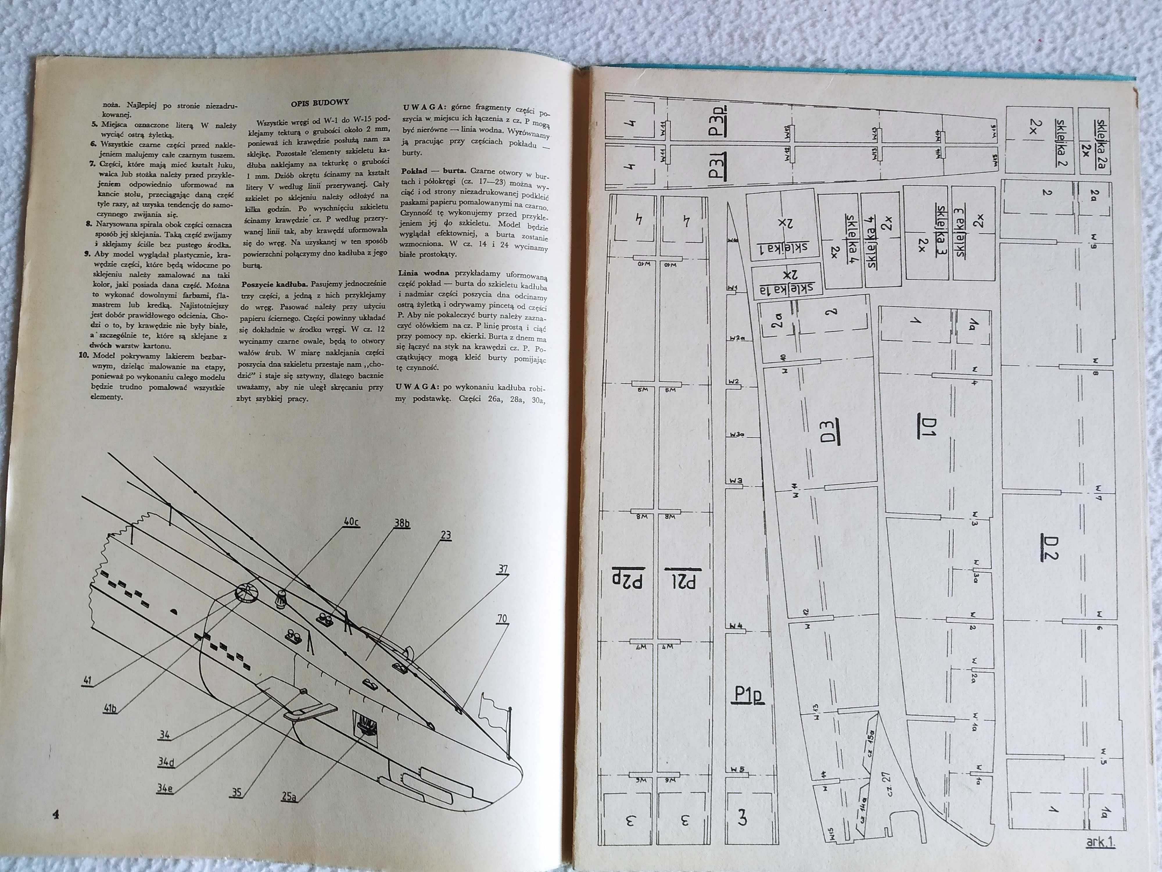 Mały Modelarz 4/1983 Radziecki duży okręt podwodny K-21