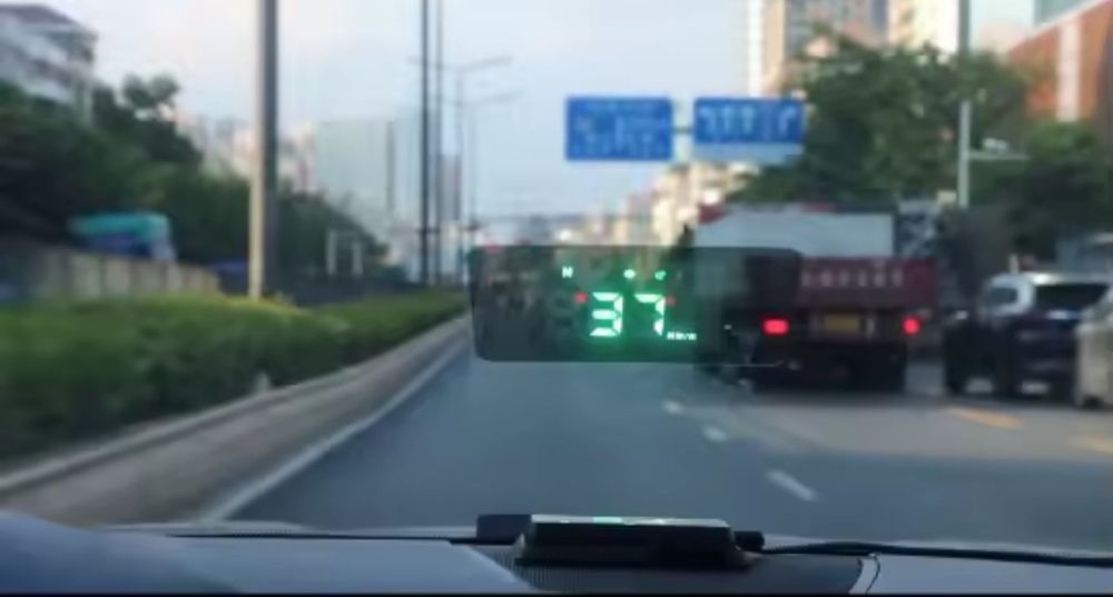 Проекция Бортовой спидометр Зеленый