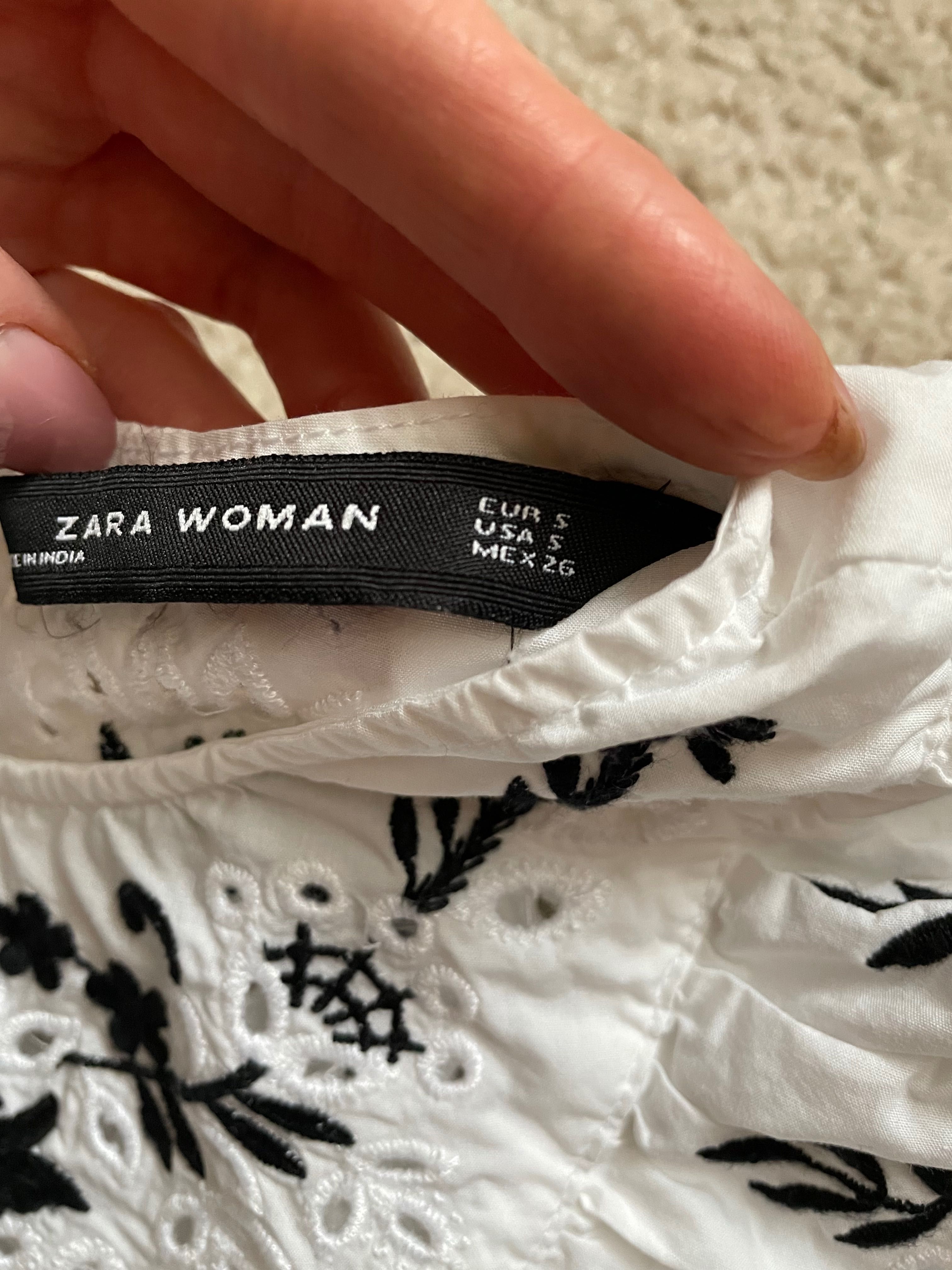 Popelinowa bluzka marki Zara rozmiar S