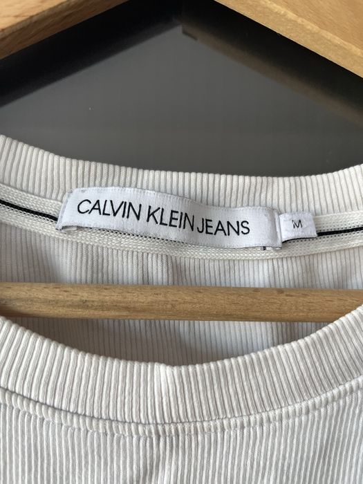 Koszulka przygaszona biel ck Calvin Klein M krótka