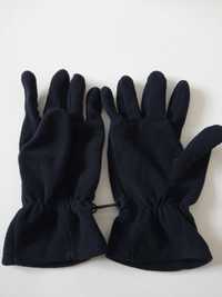 Czarne rękawiczki polar