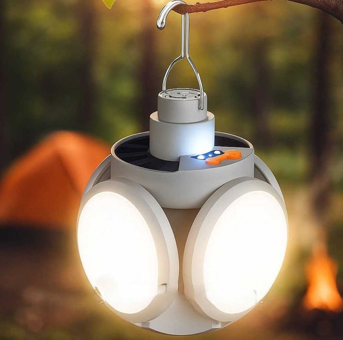 Автономна ЛАМПА на акумуляторі! Світлодіодна лампочка +АКБ! Без світла