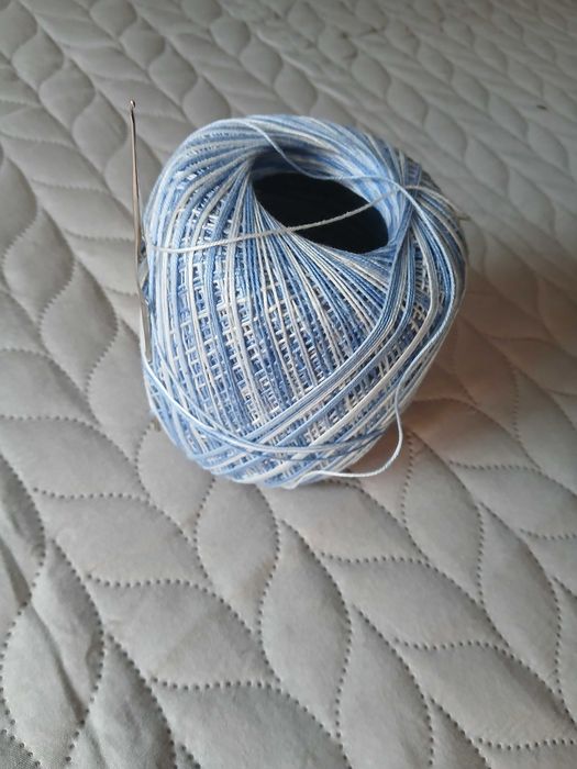 Novelo de crochet azul matizado Ancora (agulha 1,25mm)