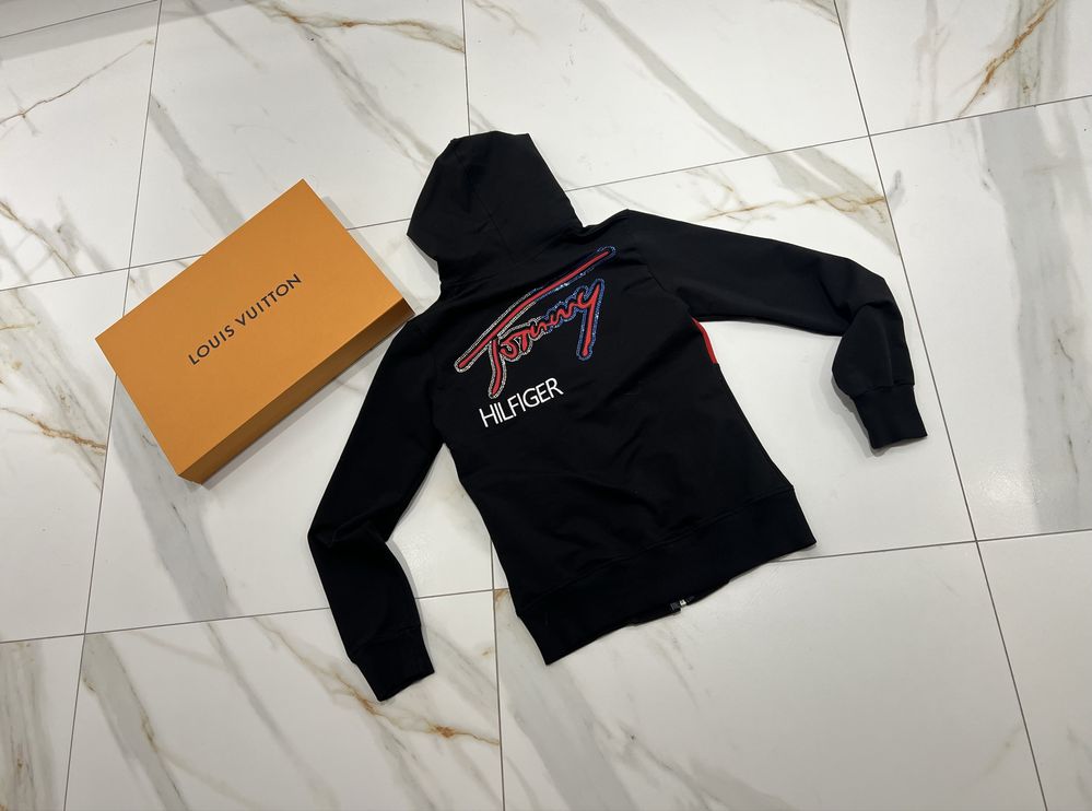 Tommy hilfiger bluza z kapturem z cyrkoniami s/m