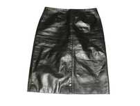 River Island spódnica skórzana skóra naturalna czarna ołówkowa 42