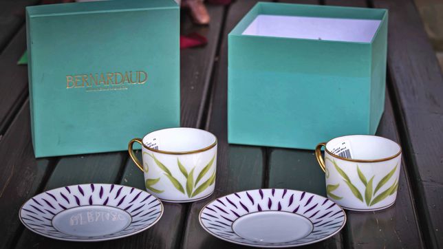 Чайный набор новый Bernardaud посуда сервиз чашка блюдце подарочный