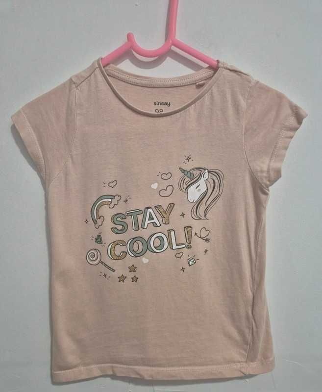 SINSAY bluzka na krótki rękaw T-shirt koszulka jednorożec 98 3 lata