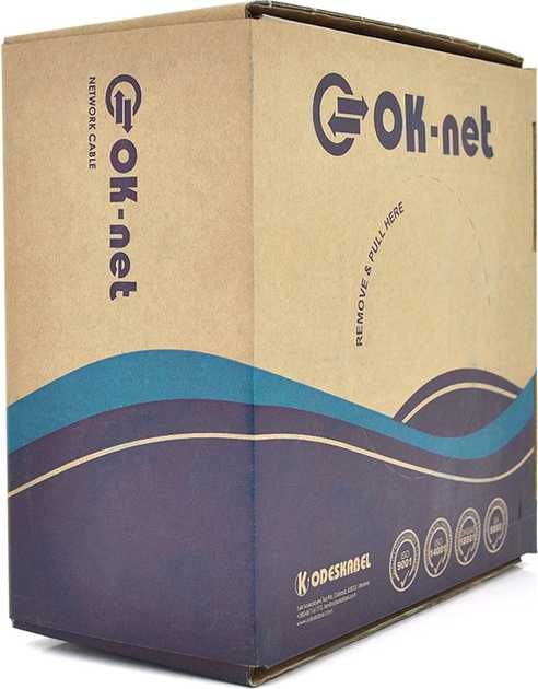 Кабель витая пара OK-Net UTP кат.5е КПВ-ВП (350) 4*2*0,51, 305м