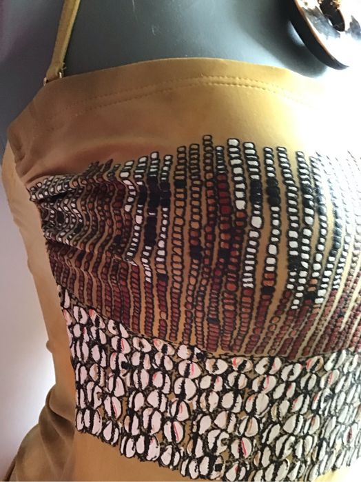 Damski kostium kąpielowy jednoczęściowy ML wzór etniczny cieniowany