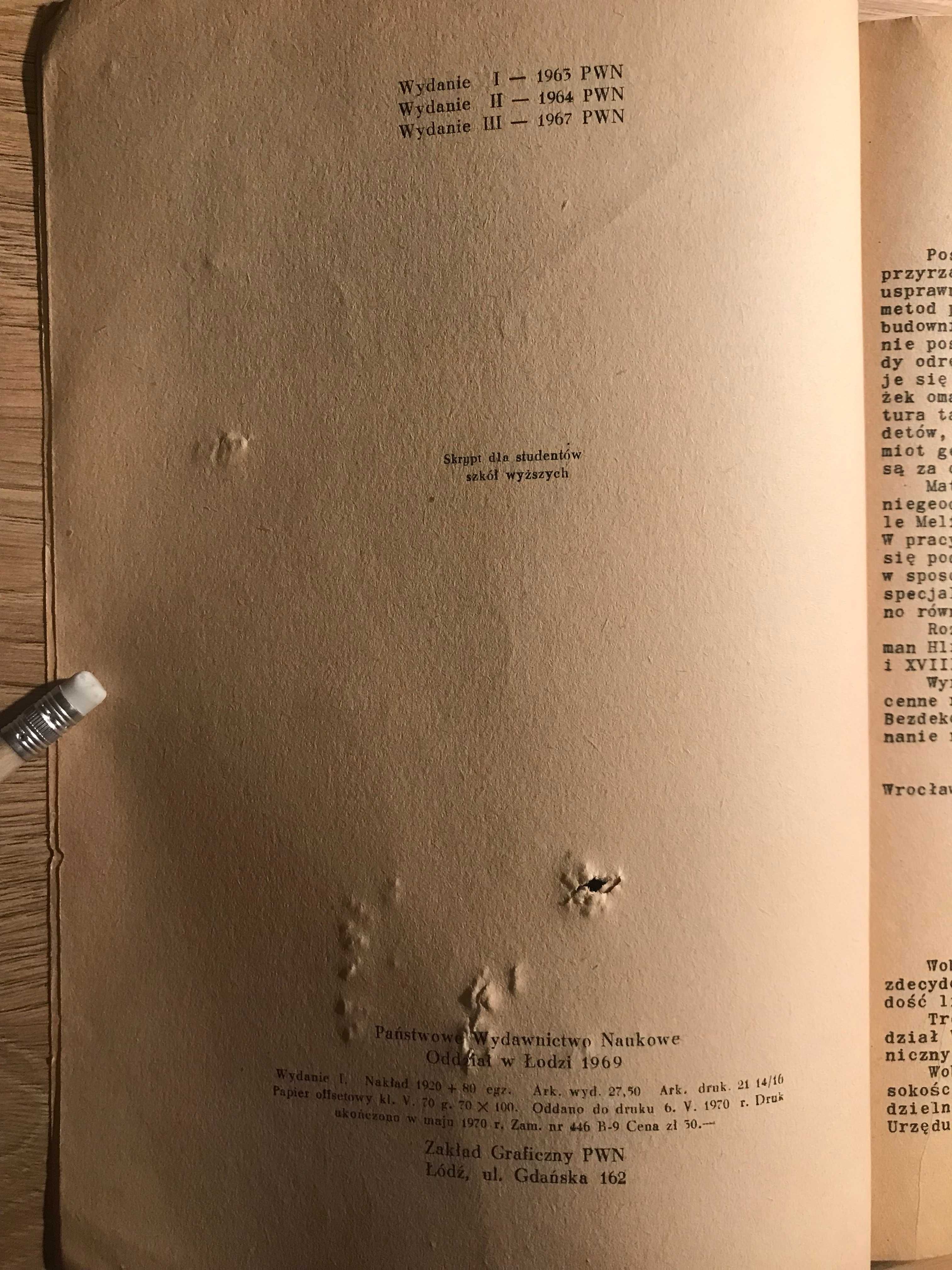 Geodezja Hlibowicki Lang Wydanie 4 1969 r.