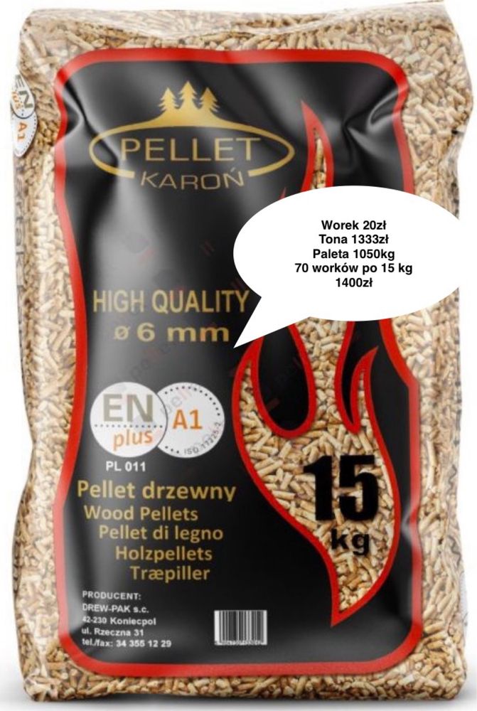 PELLET opał  fi 6/8/10 mm 1099zł  Zator