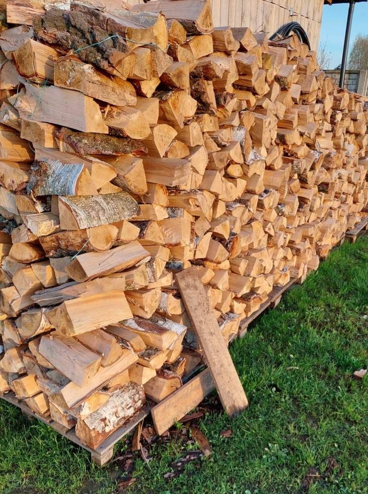 Drewno opałowe kominkowe sosna, brzoza, dąb Z DOWOZEM