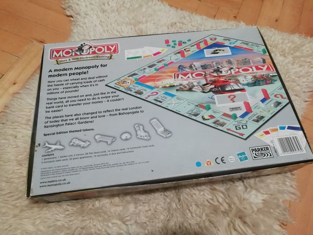 Gra Monopol Hasbro z elektronicznym czytnikiem niekompletny na części