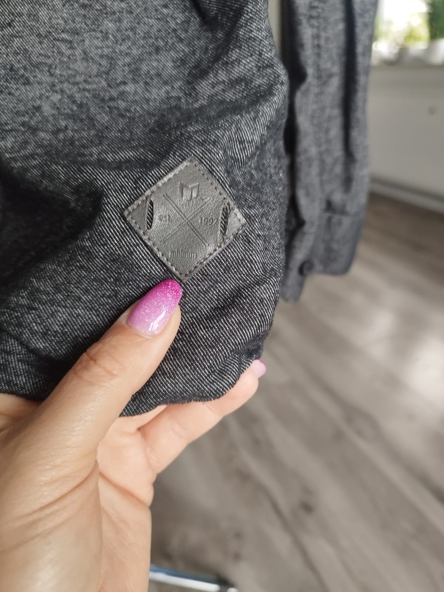 R.XL szara grafitowa koszula z długim rękawem Minimum