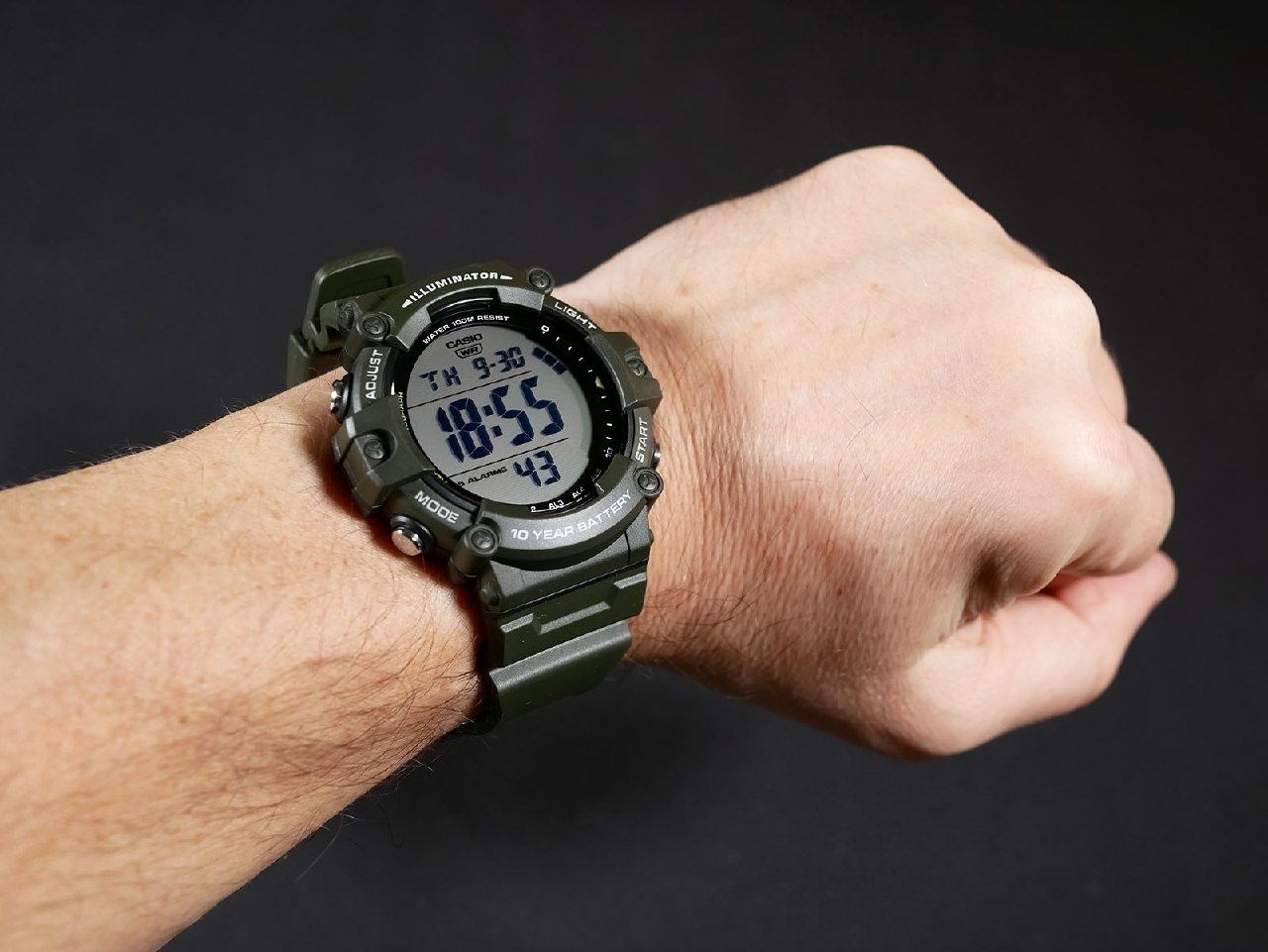 Годинник Casio AE-1500WHX-3AV. Подовжений ремінець.