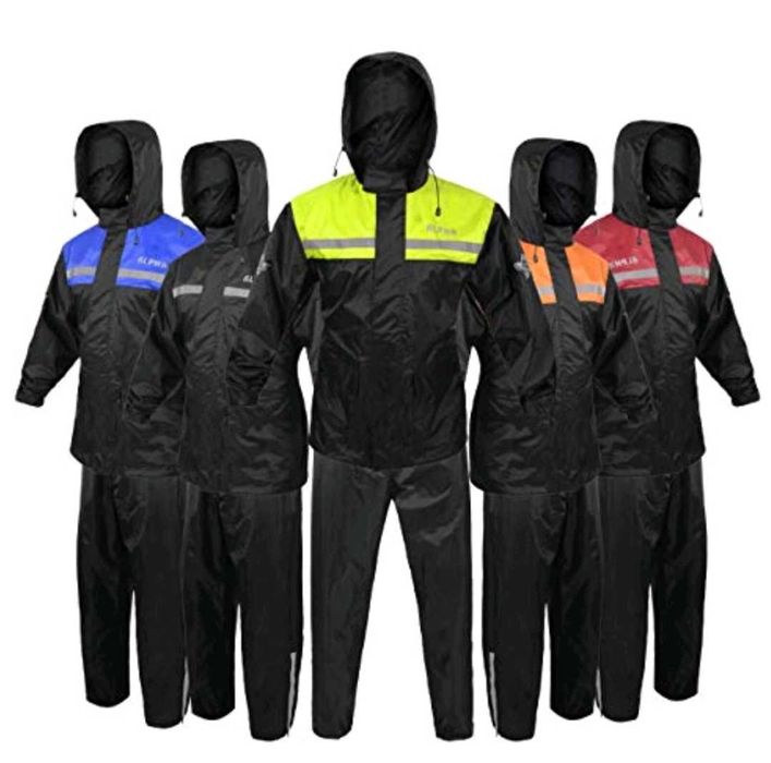 Conjunto de chuva capa casaco calça corta-vento mota scooter novo