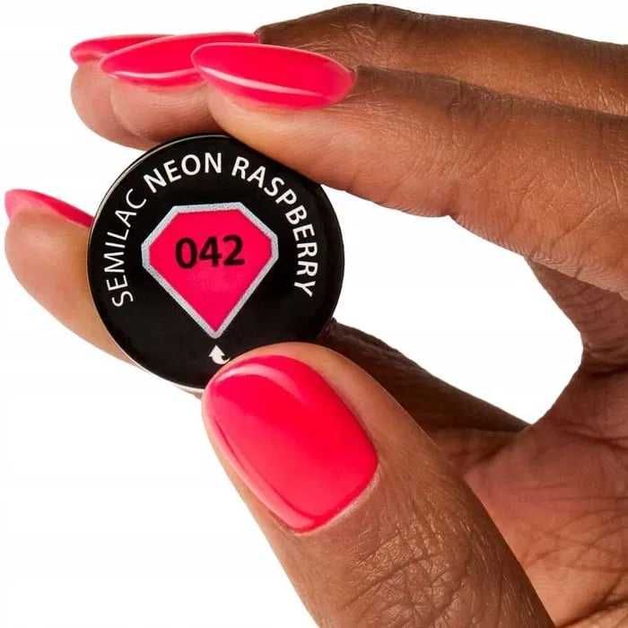 Lakier hybrydowy 042 Neon Raspberry 7 ml SEMILAC malinowy