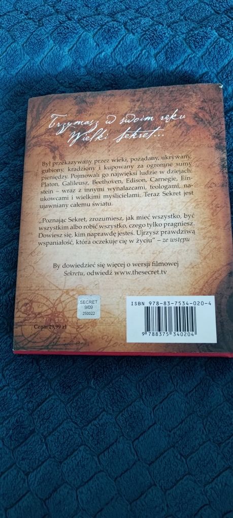 Książka the secret sekret rhonda byrne pol wyd