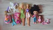 Zestaw lalek (m.in. oryginalna lalka Barbie Matel i Koci Domek Gabi)