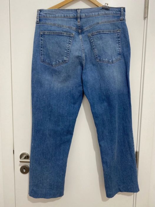 Calças ganga bootcut cropped Zara