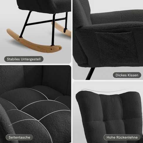 FLEXISPOT fotel bujany z wysokim oparciem i podłokietnikami