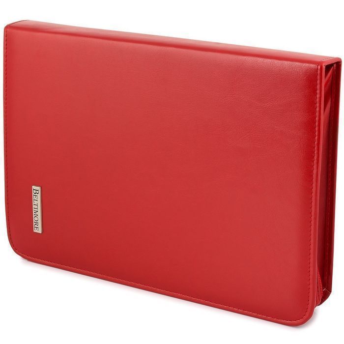 Beltimore czerwony męski biwuar aktówka teczka organizer dla handlowca