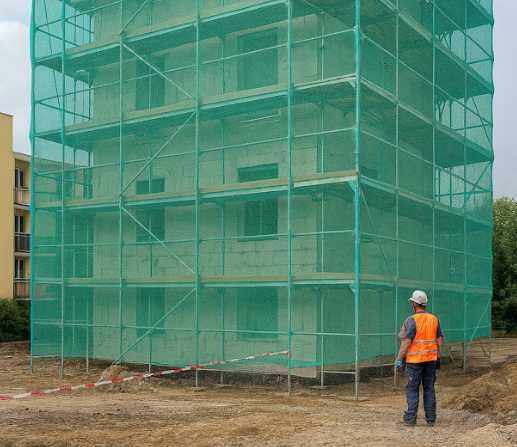 Siatka na RUSZTOWANIE 3,07x10 m ochronna zabezpieczająca plac budowy