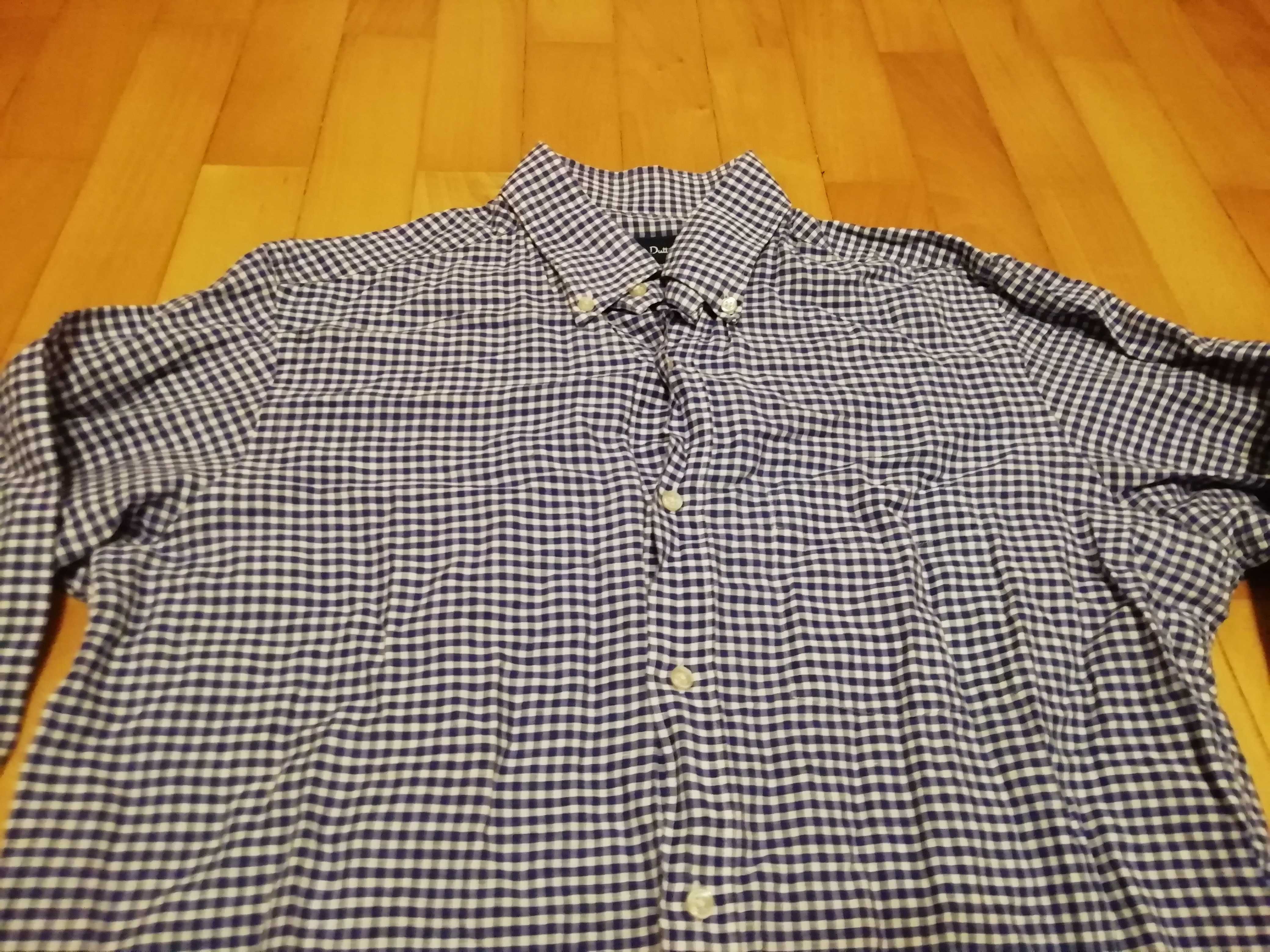 Męska koszula w kratkę Massimo Dutti Casual Fit długi rękaw M