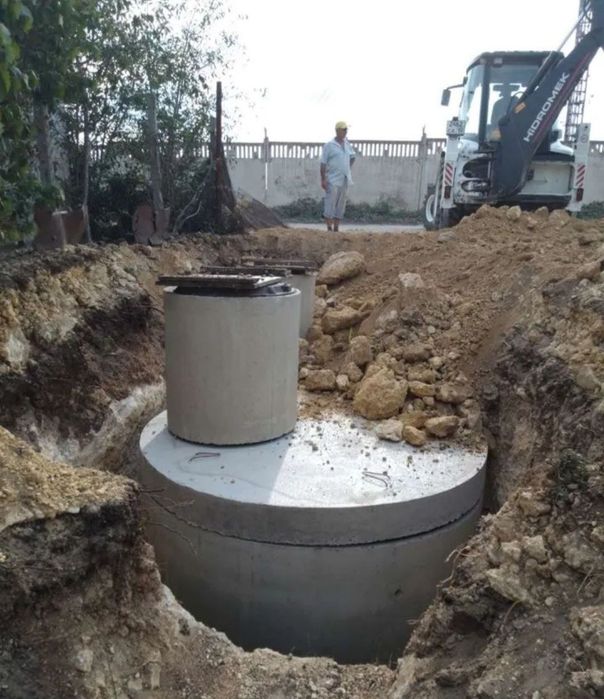 Септик, вигрібна яма. Копка, доставка з бетонних кілець. 6/25 кубів