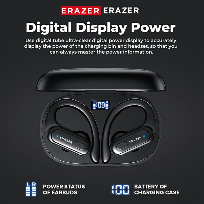 Навушники ERAZER T60 Pro Bluetooth 5.4, надійні спортивні, наушники