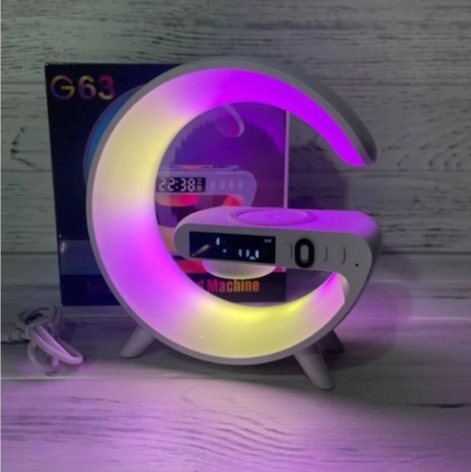 Настільна лампа-нічник 4 в 1 Smart Light G63 10W з бездротова зарядка