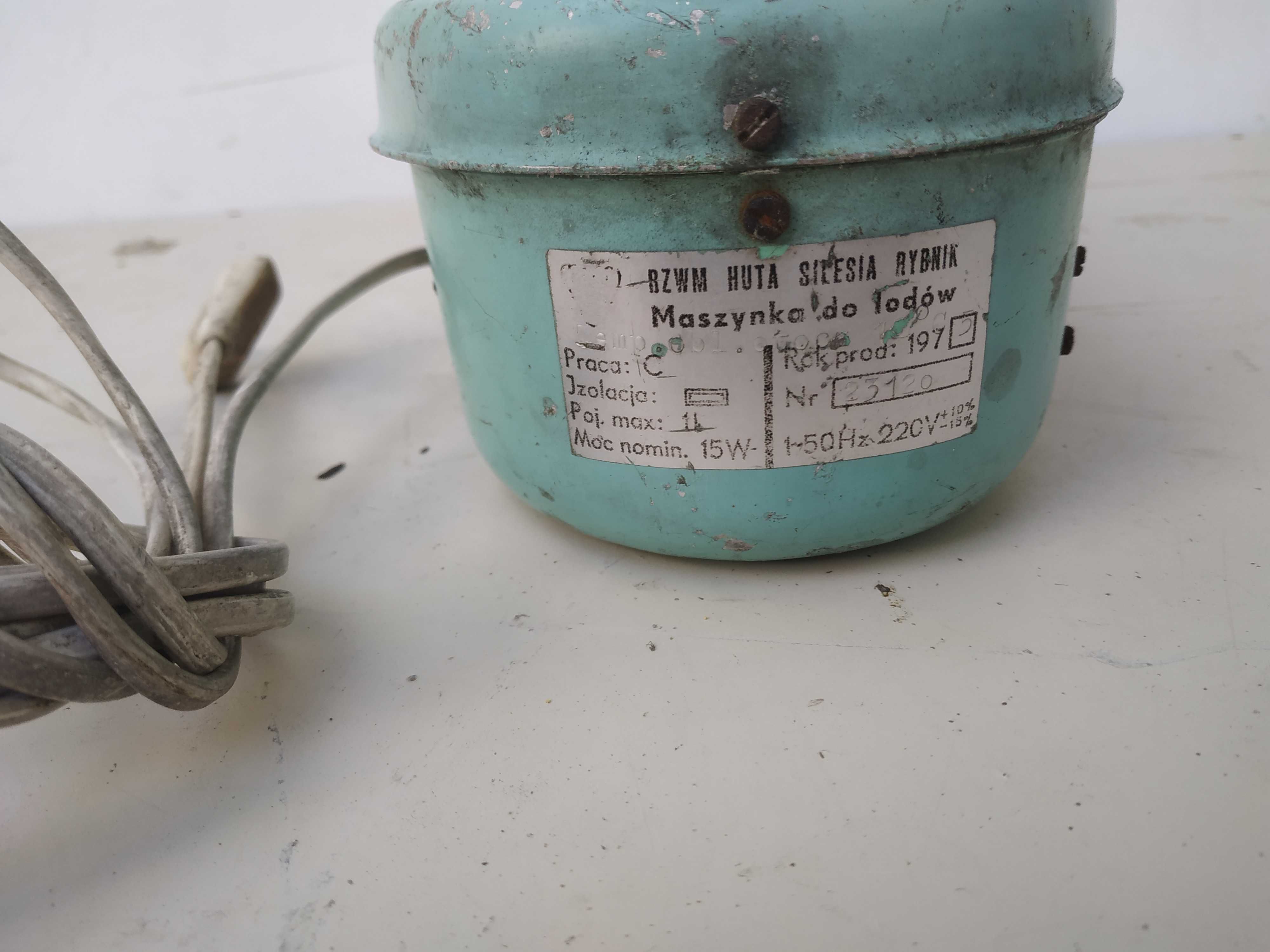 Maszynka do kręcenia lodów SILESIA Rybnik PRL sprawna Retro Vintage