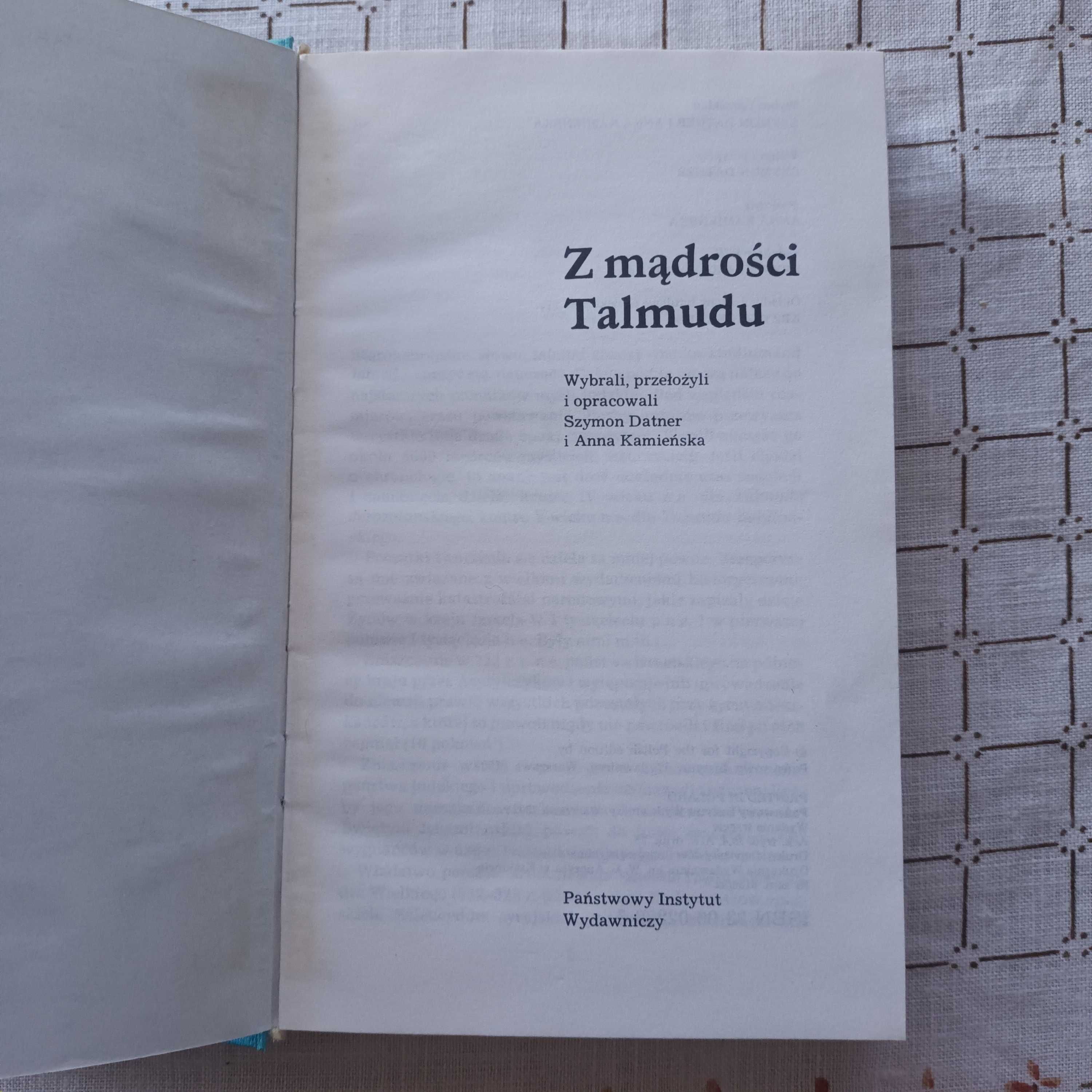 Książka "Z mądrości Talmudu".