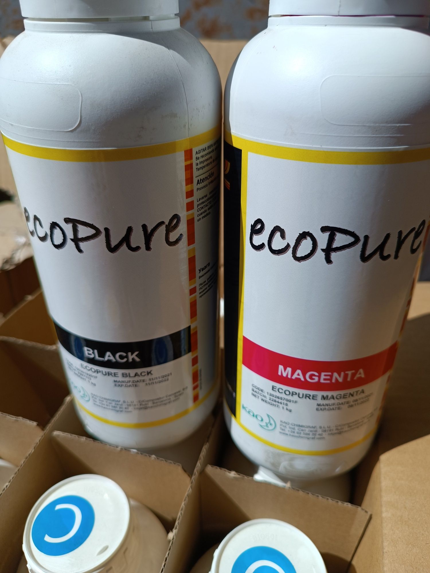 Чернила экосольвентные ECOPURE, 1л.