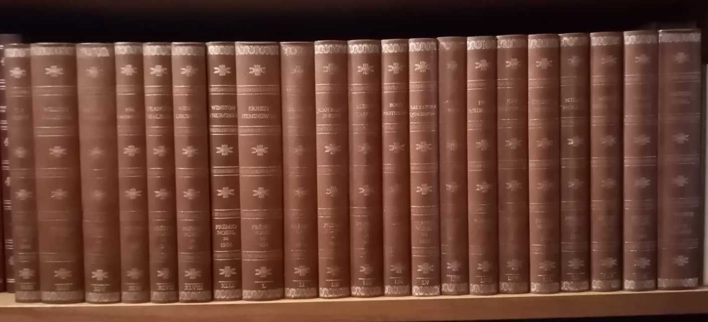 livro: "Biblioteca dos Prêmios Nobel de Literatura", 21 volumes