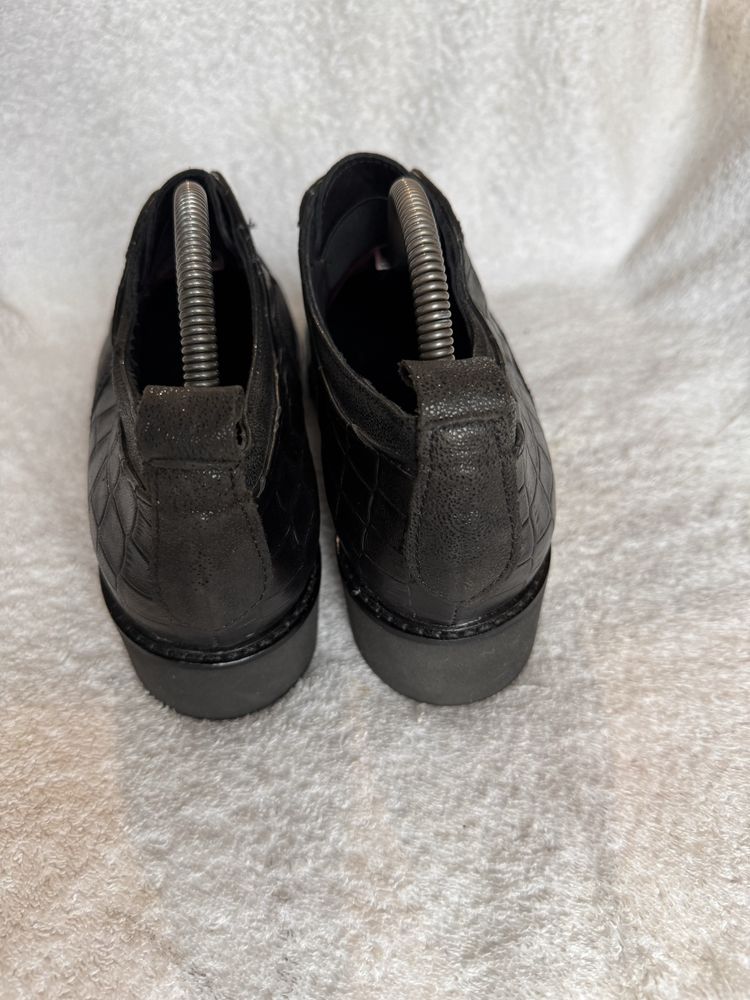Слипоны мокасины ботинки le gatte collection 40p черные кожа