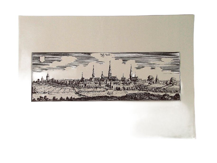 stara mapa widok miasta grafika papier czerpany 12