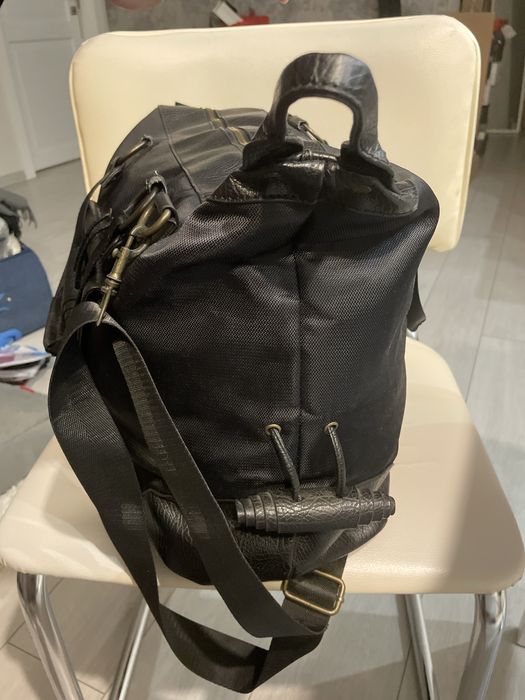 Дорожня сумка чорна, велика, з плечовим ременем