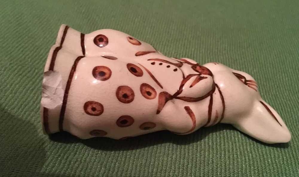 PRL zając, solniczka-pieprzniczka zajączek, królik, porcelana, figurka