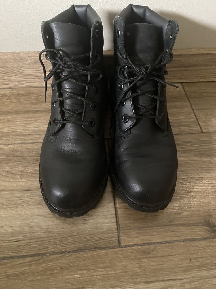 Botki trapery Timberland  czarne skora 40