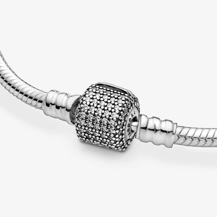 Bransoletka Srebrna 20 cm do Pandora Charms dla Kobiety na Prezent