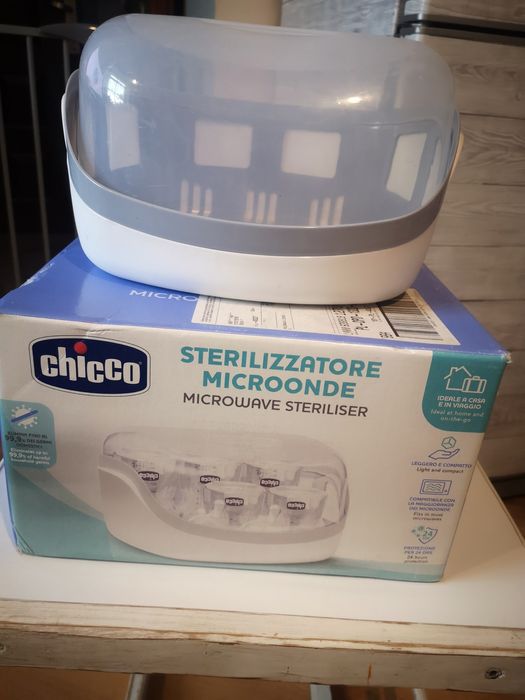 CHICCO Sterylizator do kuchenki mikrofalowej + ociekacz do butelek