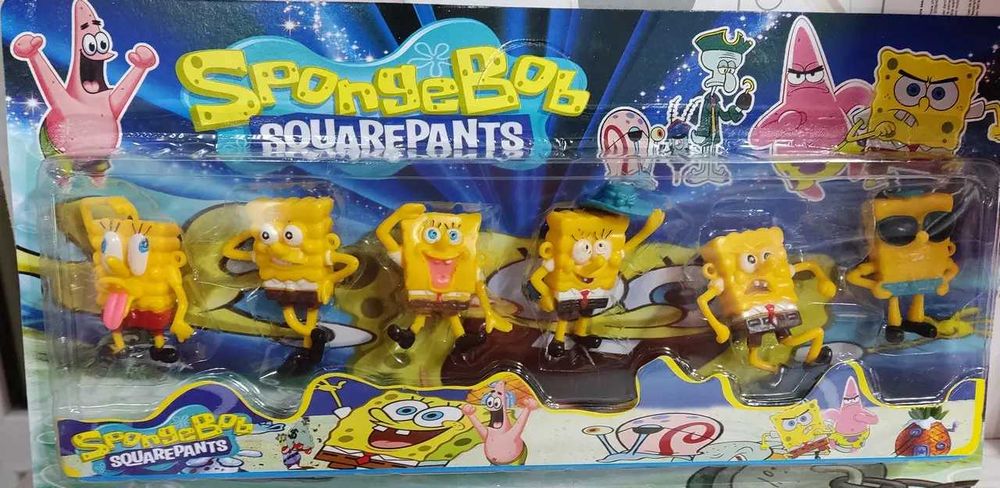 Ігровий набір фігурок Спанч Боб губка боб на планшетці  6шт spanch bob