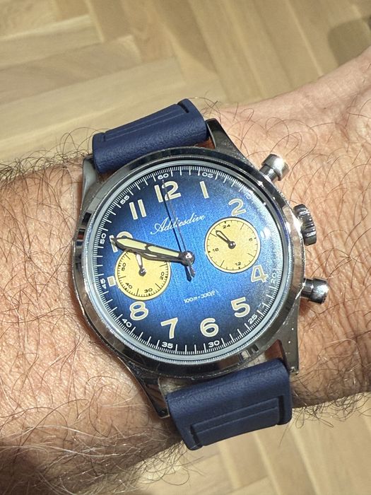 Addiesdive chrono kwarc 38 mm. Nowość 2025