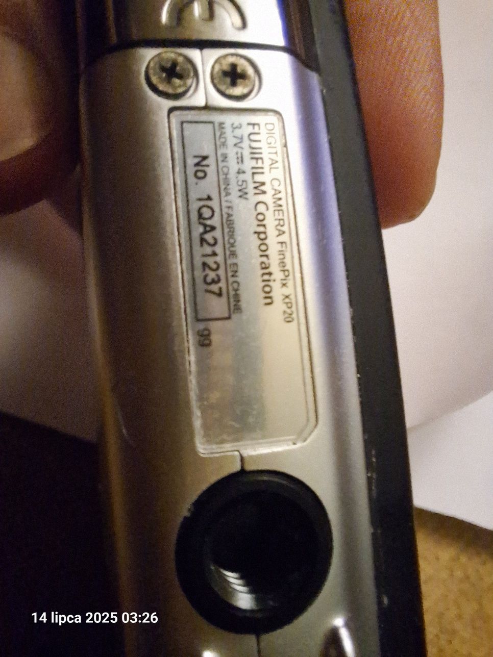 Aparat Fujifilm FINEPIX XP20 Czytaj OPIS