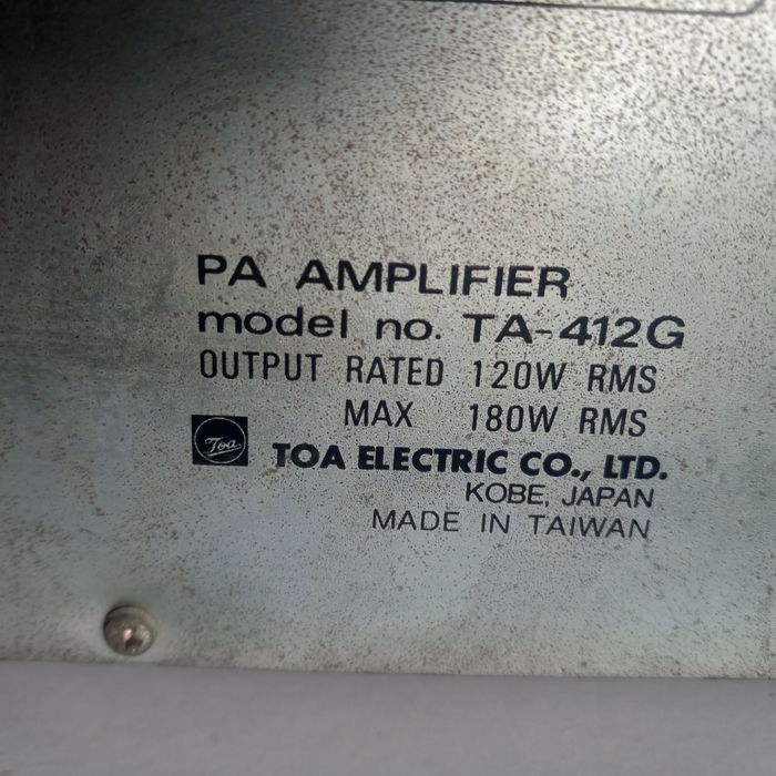 PA Amplificador  TOA Electric 180W