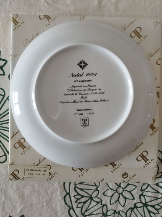 Prato de Natal Porcel 2001