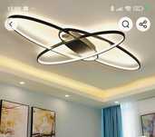 Lampa sufitowa LED żyrandol plafon  salon jadalnia 70W przyciemniana p